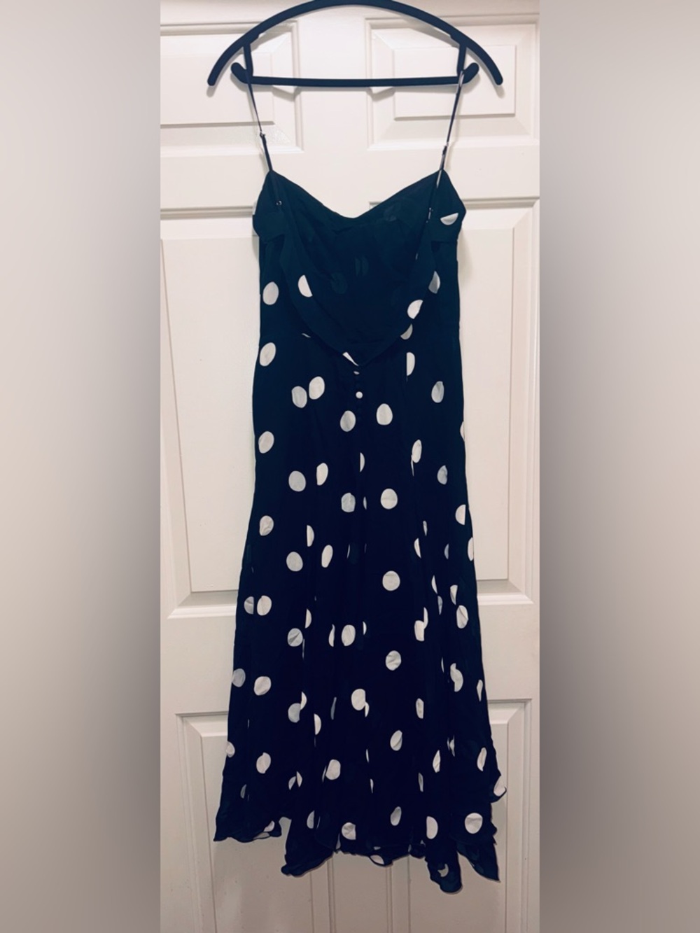 Reformation Moon Dot Midi Slip Fredo Dress, size 8, NWT - Picture 7 of 16